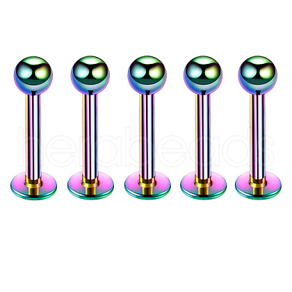 304 Stainless Steel Round Internally Threaded Labrets for Women Men WG9B6EB-28-1