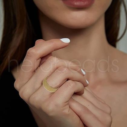 Stainless Steel Braided Mesh Finger Rings for Women Men WG8C54F-20-1