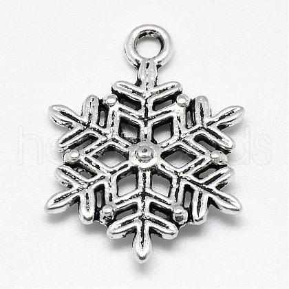 Tibetan Style Alloy Pendants TIBE-S301-037AS-RS-1