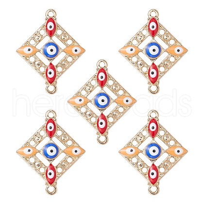 Alloy Enamel Connector Charms with Synthetic Turquoise FIND-YW0003-52-1