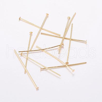 Brass Flat Head Pins KK-F714-06G-A-1