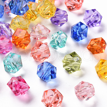 Transparent Acrylic Beads TACR-S154-15B-1