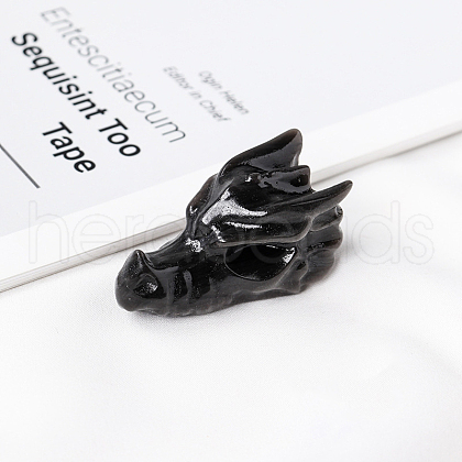 Natural Sliver Obsidian Sculpture Display Decorations G-PW0004-43M-1