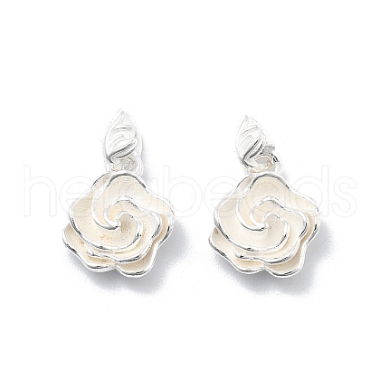 925 Sterling Silver Flower Charms STER-D302-08B-S-1