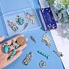 SUNNYCLUE 16Pcs 8 Styles Synthetic Turquoise Alloy Pendants FIND-SC0009-11-3