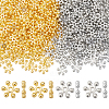SOFPLATE 400Pcs 2 Colors Zinc Alloy Spacer Beads FIND-SP0002-18-1