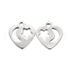 Non-Tarnish 201 Stainless Steel Charms STAS-F255-010P-2