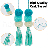 Polyester Tassel Pendant Decoration HJEW-WH20003-04A-02-7