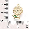 Brass Micro Pave Cubic Zirconia Pendants KK-N261-21B-G-3