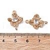 Brass Micro Pave Cubic Zirconia Connector Charms KK-Z103-10KCG-02-3