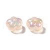 UV Plating Rainbow Iridescent Acrylic Beads PACR-M002-05F-4