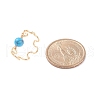 Gemstone Round Beaded Finger Ring RJEW-JR00442-7