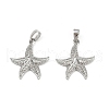 Brass Micro Pave Cubic Zirconia Pendants KK-C093-17B-P-1