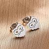 Tarnish Resistant 304 Stainless Steel Stud Earrings EJEW-F227-17P-3