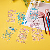 18 Sheets 18 Colors Self Adhesive Mobile Phone Stickers AJEW-TA0001-17-3