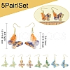 304 Stainless Steel Butterfly Dangle Earrings EJEW-FS00034-2