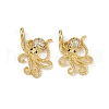 Brass Micro Pave Cubic Zirconia Pendants KK-C093-12G-1