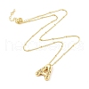 Brass Micro Pave Clear Cubic Zirconia Pendant Necklaces NJEW-Z038-01G-A-1