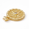 Rack Plating Brass Cubic Zirconia Pendants KK-M236-16G-3