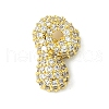 Rack Plating Brass Clear Cubic Zirconia Pendants KK-S378-01G-P-1