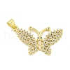 Real 18K Gold Plated Brass Micro Pave Cubic Zirconia Pendants KK-R159-08A-G-1