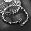 304 Stainless Steel Rope Chain Bracelets for Men Women BJEW-Q038-04P-3