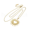 Shining Heart 304 Stainless Steel Pendant Necklaces NJEW-M096-37G-2
