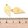 304 Stainless Steel Split Pendants STAS-H235-03D-G-2