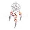 Woven Net/Web with Feather Pendants PALLOY-JF03977-3