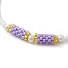 Glass Seed Beads Stretch  Bracelets for Women BJEW-MZ00153-04-3