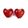 Handmade Silver Foil Lampwork Glass Beads LAMP-Q005-06D-1