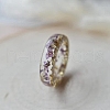 Dry Flower Inside Resin Finger Rings for Women PW-WG46162-01-3