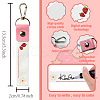 PU Leather & Cotton Name Marker Keychain AJEW-WH0514-015-2