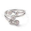 Non-Tarnish 304 Stainless Steel Round Ball Finger Ring for Women RJEW-D120-13P-2