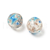 Luminous Handmade Enamel Gold Sand Glass Beads Strands LAMP-U004-08C-4