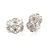 Column Brass Micro Pave Cubic Zirconia European Spacer Beads KK-L230-03S-1