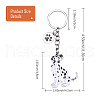 WEWAYSMILE Dog Keychain Car Keychain Pet Pendant Key-Ring Lovely Dog Key-ring Portable Metal Keychain Gift for Pet Lover Birthday Puppy Theme Party Supplies (Dalmatians) JX807A-1