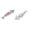 Rack Plating Alloy Enamel Pendants FIND-A040-02P-2