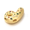 Brass Cubic Zirconia Pendants KK-M295-13G-P-2