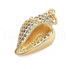 Brass With Cubic Zirconia Pendants KK-Q006-07G-2