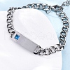 201 Stainless Steel Cuban Link Chain Bracelets BJEW-B078-162P-5