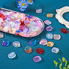 100Pcs 10 Colors Gradient Handmade Lampwork Beads LAMP-TA0001-04-15