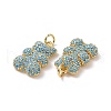 Brass Micro Pave Cubic Zirconia Pendants ZIRC-F134-23G-03-3