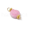 Plastic Shell Shape Links Connector Charms PALLOY-JF03840-4