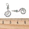 Brass Micro Pave Cubic Zirconia Pendants KK-U056-49P-3