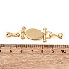 Flat Round Brass Fold Over Clasps KK-A256-01G-3