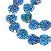 Handmade Millefiori Glass Beads Strands LAMP-T021-29C-3
