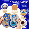 DIY Evil Eye Pattern Coaster Diamond Painting Kits DIY-TAC0016-54-5