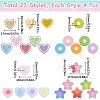 SUNNYCLUE 92pcs 23 styles Opaque Resin Decoden Decoden Cabochons RESI-SC0005-79-2