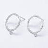 Brass Stud Earring Findings KK-F728-30P-NF-1